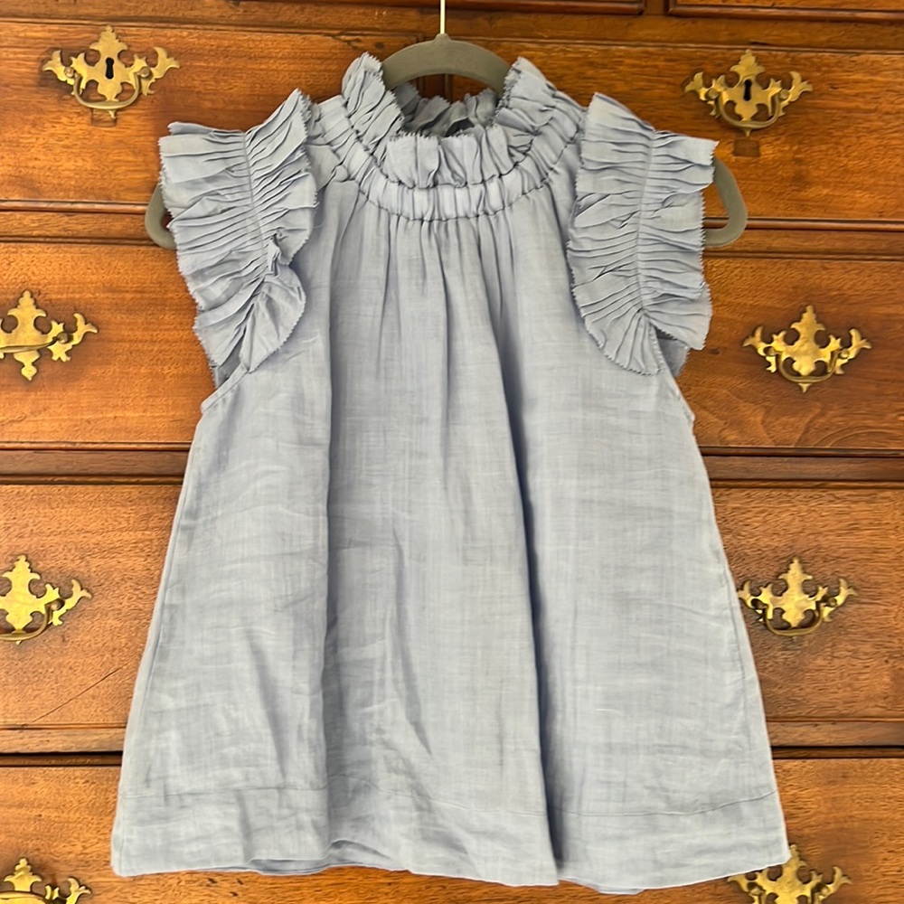 Sea Ramie ruffle top size XS NWT